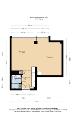 Floorplan - Bos en Lommerplantsoen 93G, 1055 AA Amsterdam